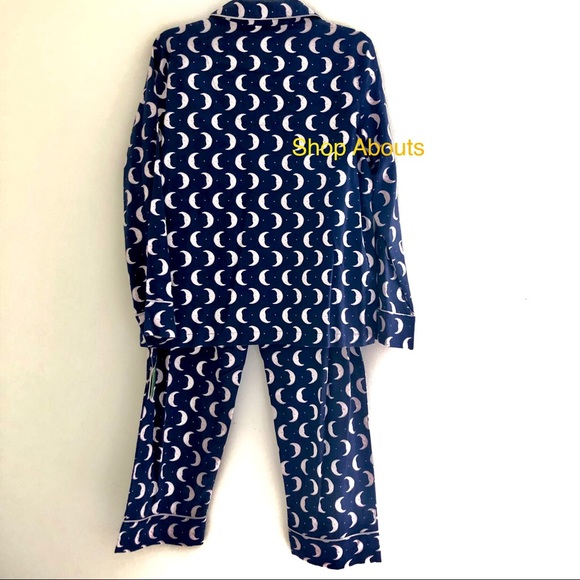 Kate Spade Navy Moons Pajamas Pajama Set L XL New - Picture 5 of 8